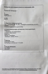 Eintragung als BigMosaiG e.V. Eintragung als BigMosaiG e.V.